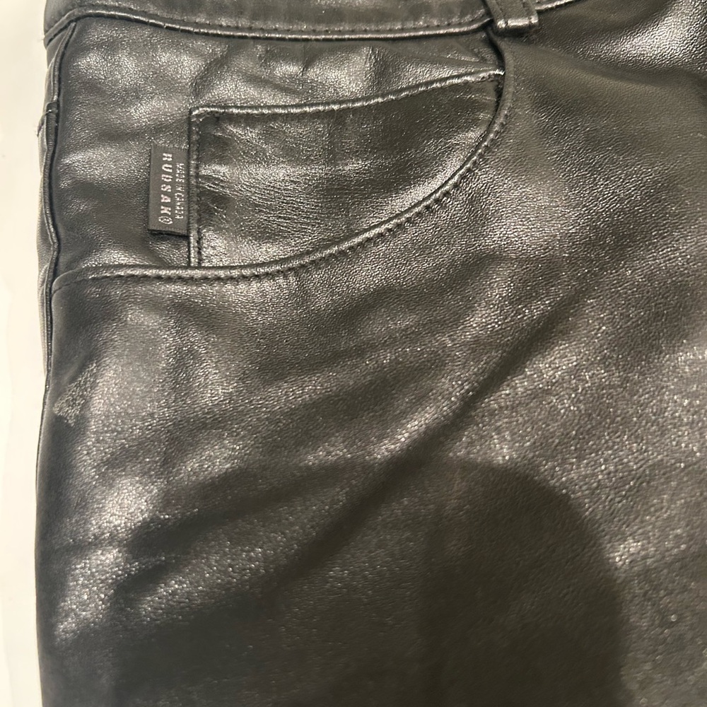 RUDSAK Black Leather Straight-Leg Pants - Picture 10 of 12